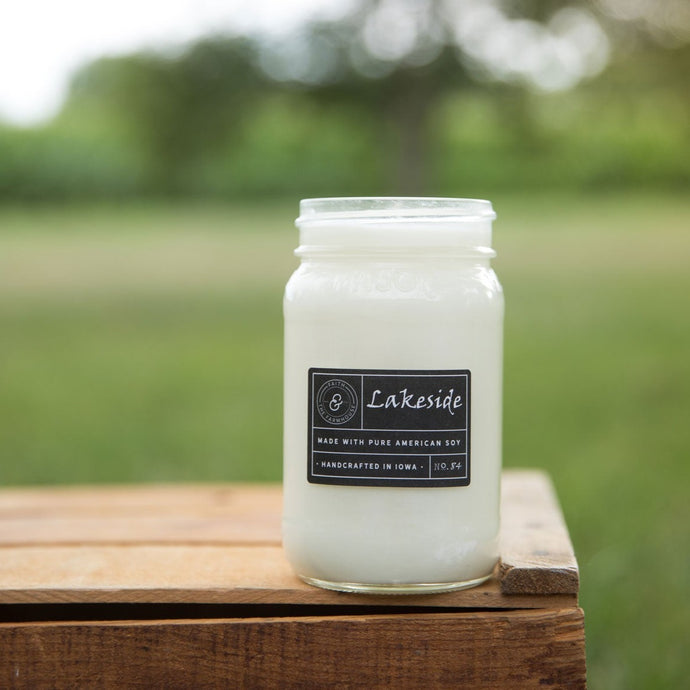 Lakeside scented soy wax candle 16oz